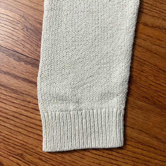 LOFT red heart beige long sleeve sweater size M - Picture 5 of 12